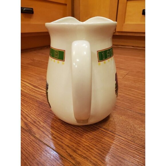 Gibson John Deere tractor model B‎ 8” Pitcher Ceramic White Green Tractor EUC - Picture 3 of 11